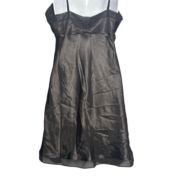 Vintage Madison Intimates Black Satin & Lace Beaded
Nightgown Slip Dress Small - Picture 6 of 6